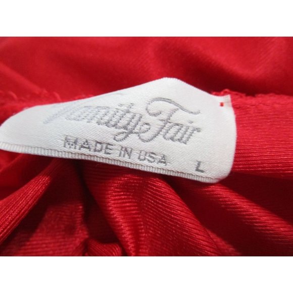 Vanity Fair Baby Doll Red Stretch Lace Bodice Large USA Made Size Large Vintage - Picture 15 of 16